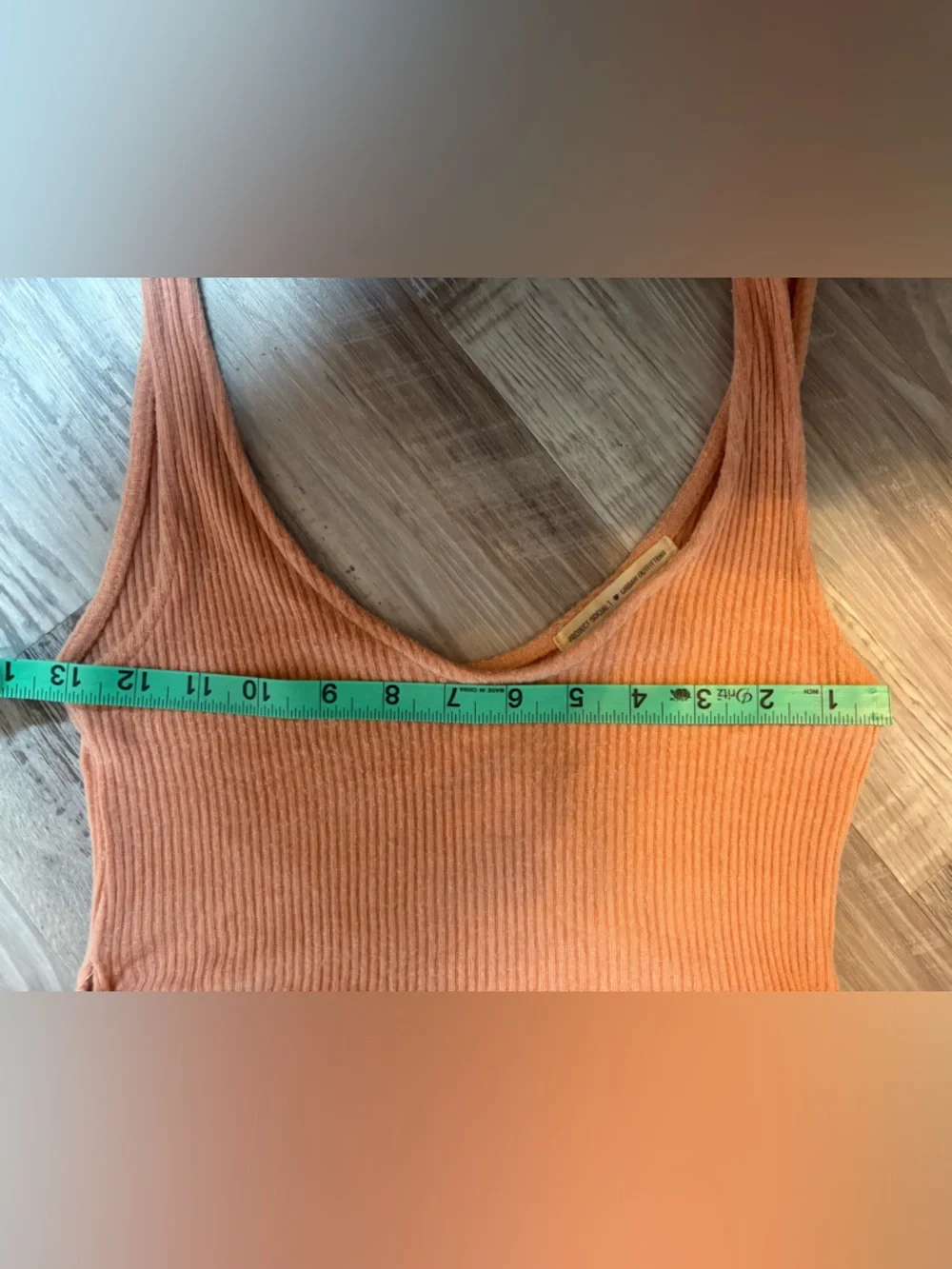 Urban Outfitters Ribbed Tank Top Peach Size M GUC - Picture 4 of 7